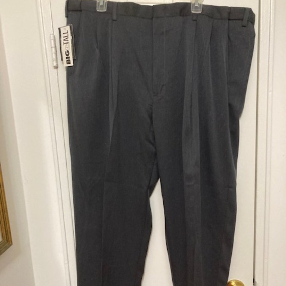 J.Ferrar Mens Dress Pants/Big and Tall/Extender Pant/Size 44x30/Charcoal Heather